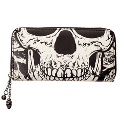 Portfel Banned Black Skull Face Wallet