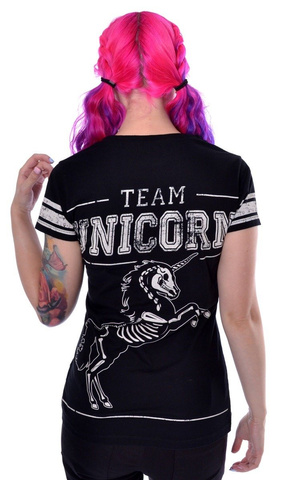 Gotycki t-shirt Team Unicorn 