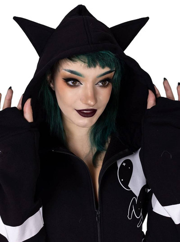 Bluza damska gotycka Moon Cats Hood