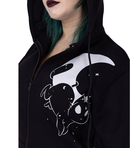 Bluza damska gotycka Moon Cats Hood