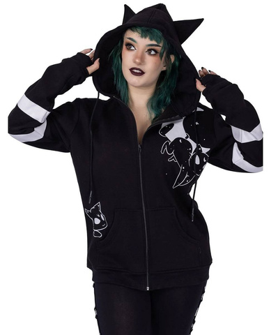 Bluza damska gotycka Moon Cats Hood