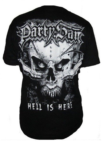 T-shirt rockowy z nadrukiem HELL IS HERE