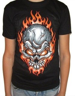 Koszulka z nadrukiem CZASZKA W OGNIU