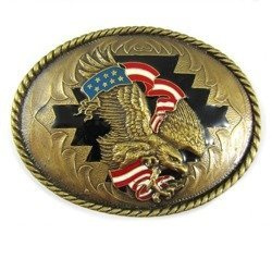 Klamra do paska - ORZEŁ NA TLE FLAGI USA