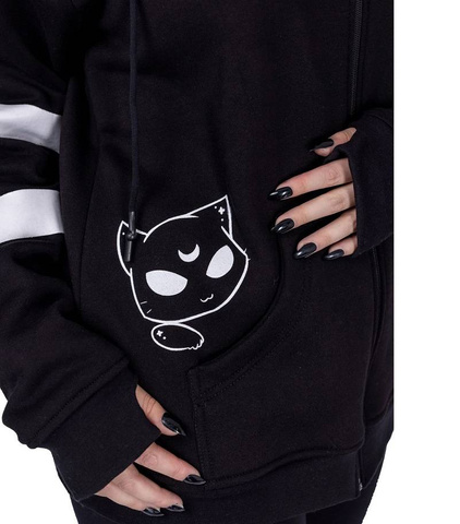 Bluza damska gotycka Moon Cats Hood