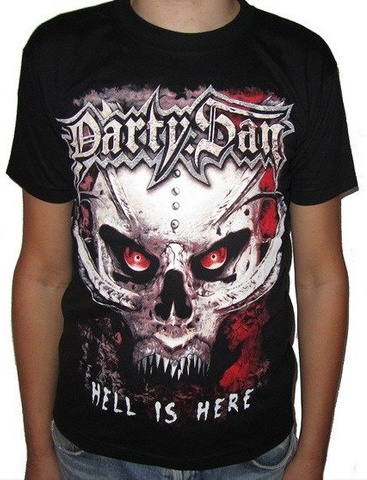 T-shirt rockowy z nadrukiem HELL IS HERE