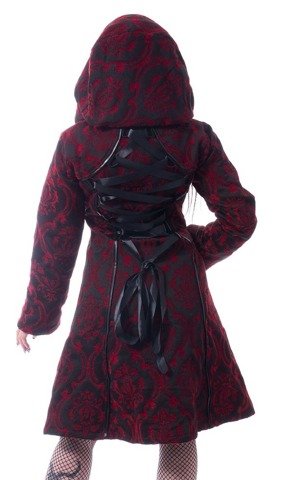 Gotycki czerwony płaszcz Mansion Coat