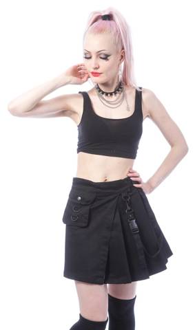Spódnica mini z szelkami Infinity Skirt